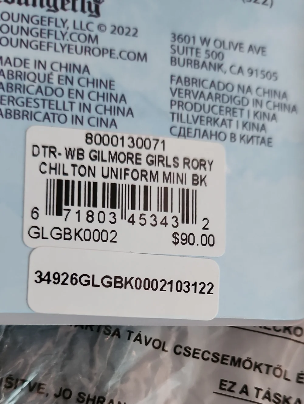 Gilmore Girls Chilton Loungefly Backpack.